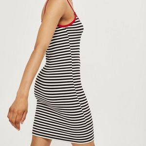 TopShop Striped Dress with Rainbow Patch